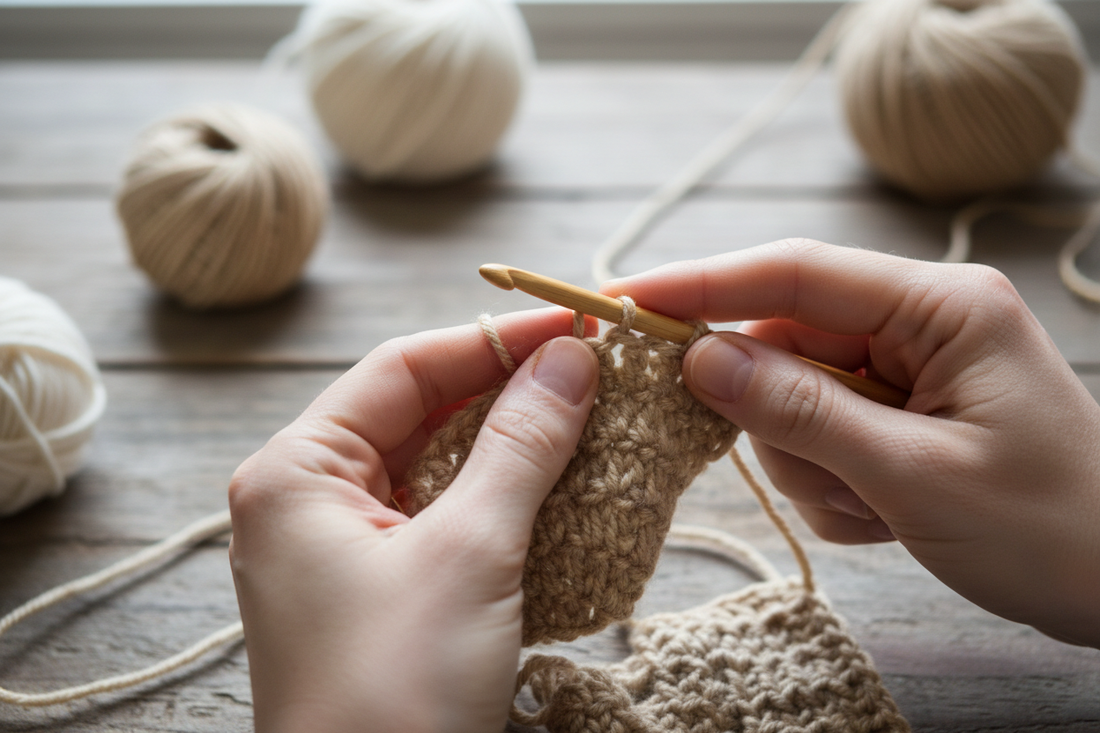 Crochet Tension for Beginners: How to Hold Yarn Comfortably (Without Pain)