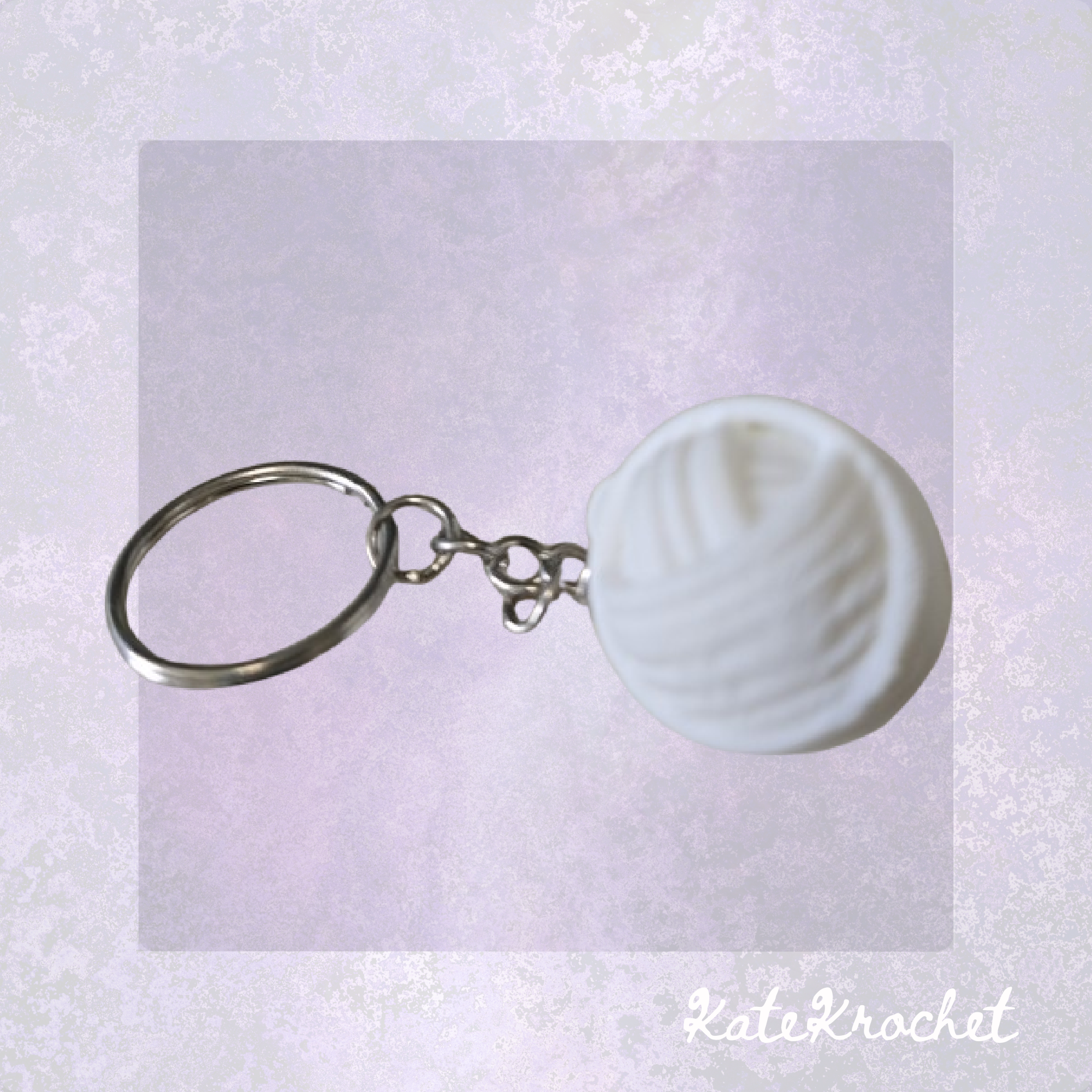 3D Printed Yarn Ball Keychain