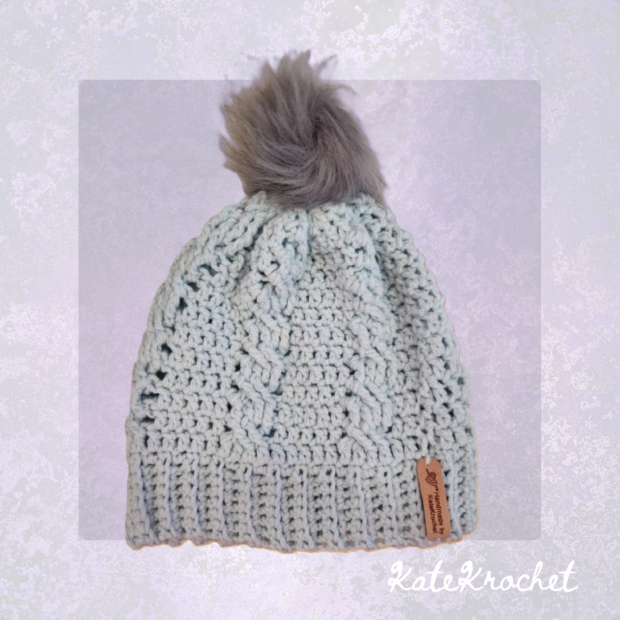 Crochet Beanie with Removeable Faux Fur PomPom