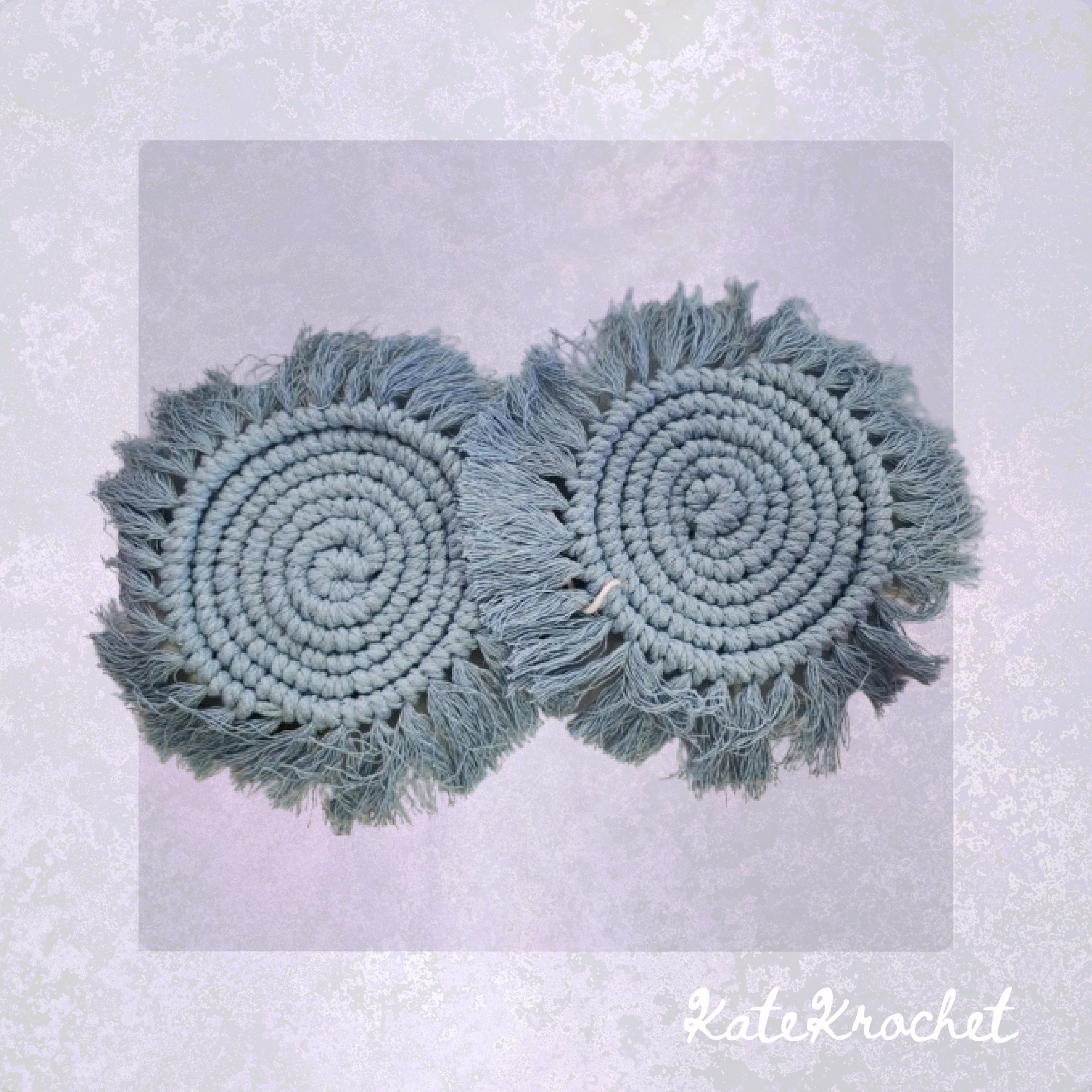 Boho Macrame Coasters - 2 Pack