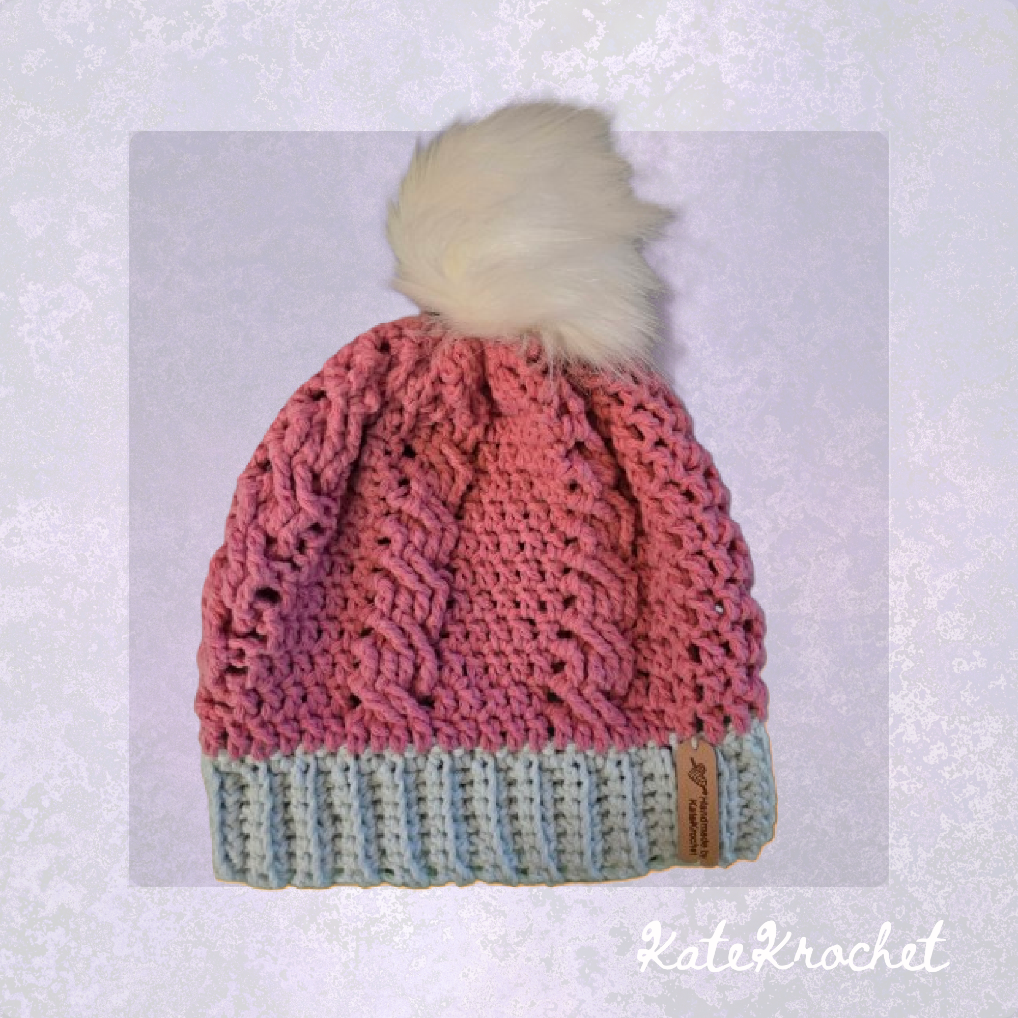 Crochet Beanie with Removeable Faux Fur PomPom