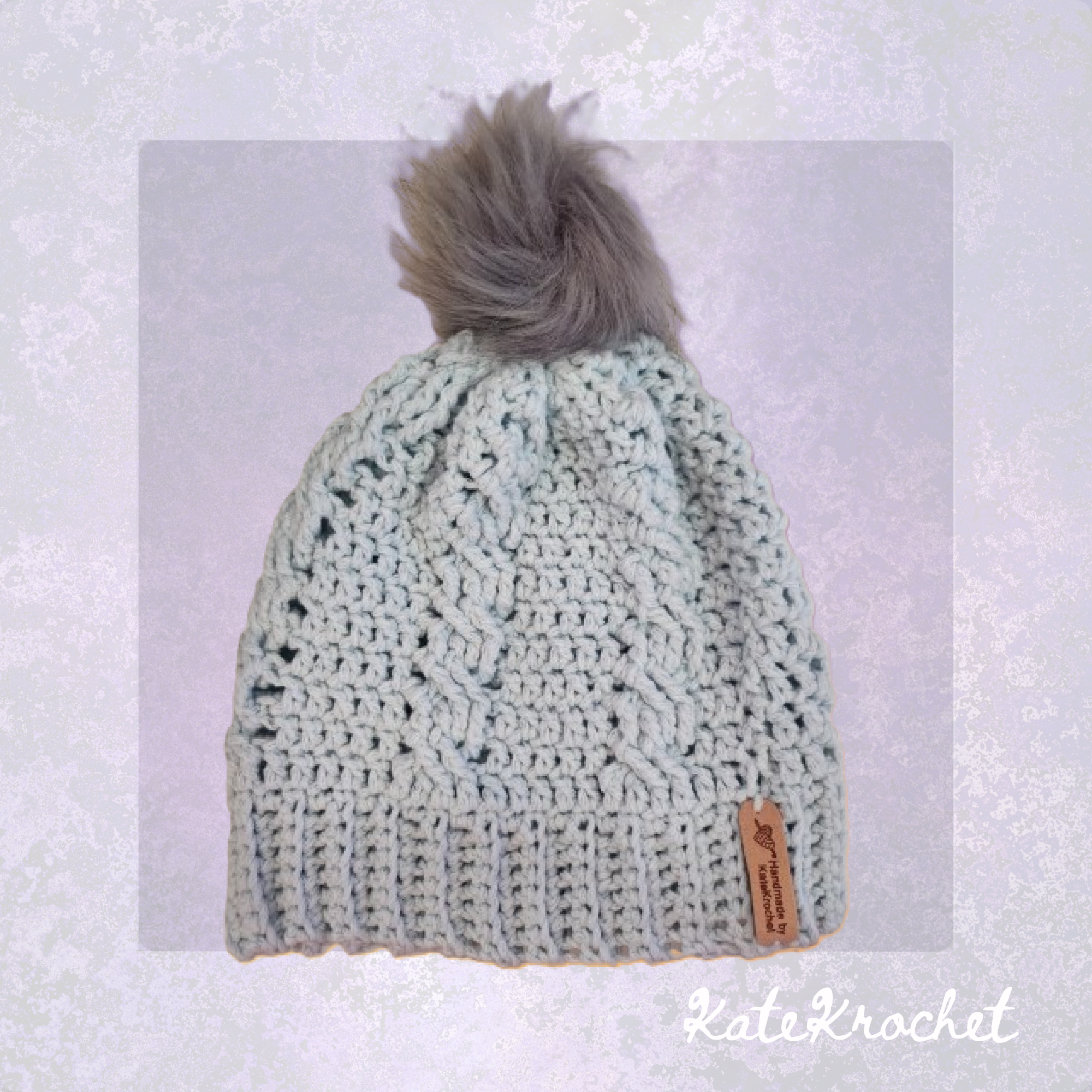 Crochet Beanie with Removeable Faux Fur PomPom