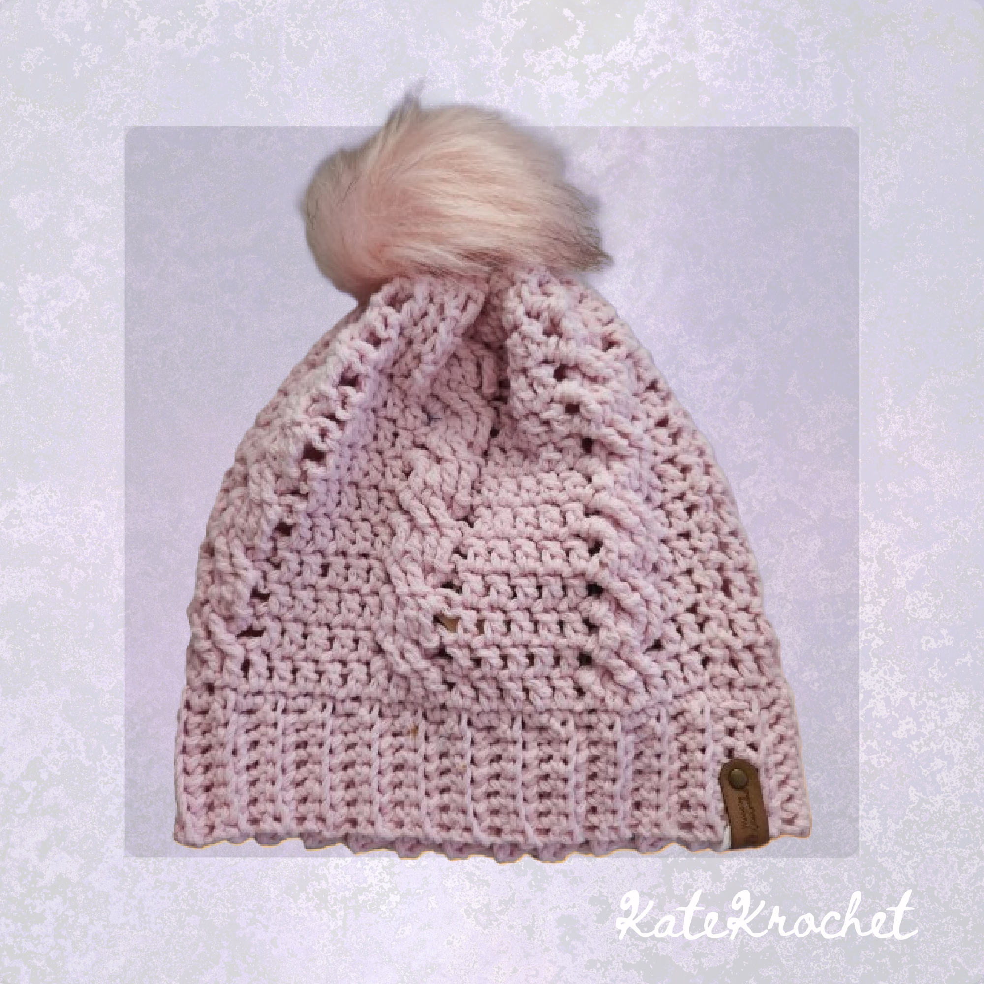 Crochet Beanie with Removeable Faux Fur PomPom