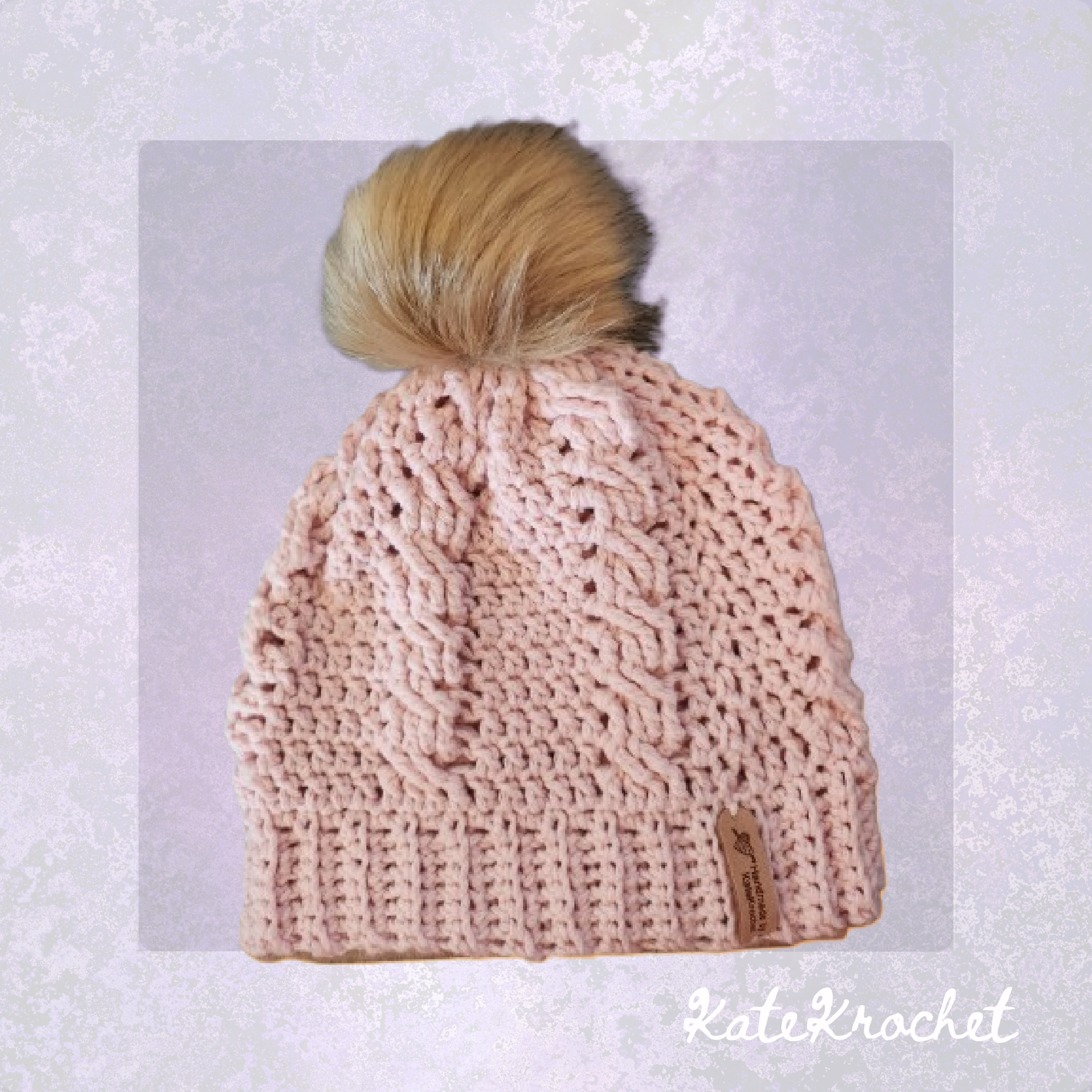 Crochet Beanie with Removeable Faux Fur PomPom