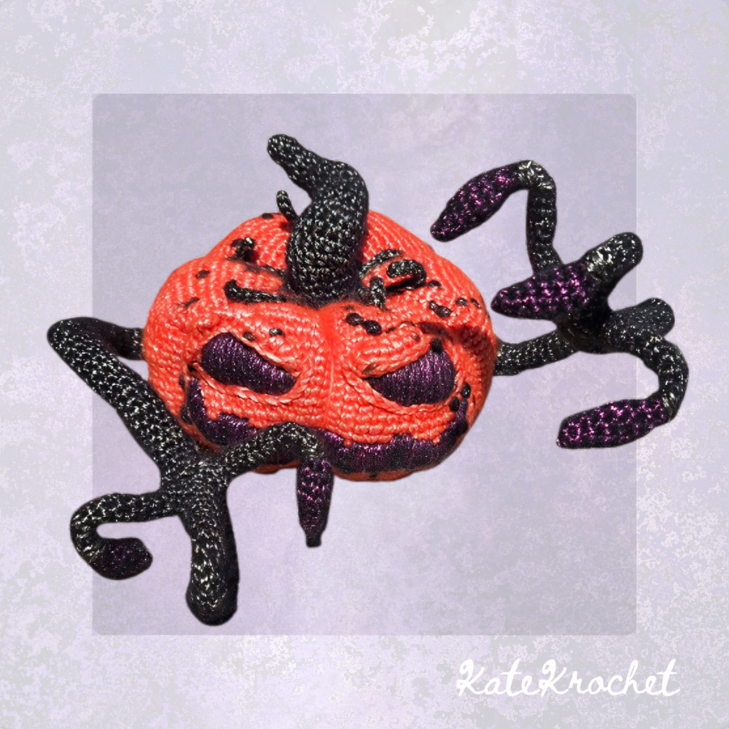 Creepkins the Crocheted Pumpkin – Handmade Halloween Decor