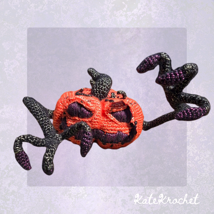 Creepkins the Crocheted Pumpkin – Handmade Halloween Decor