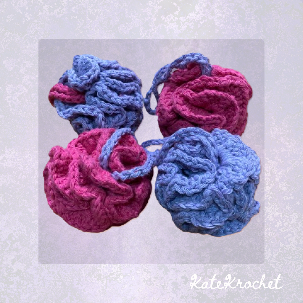 Crocheted Bath Poufs