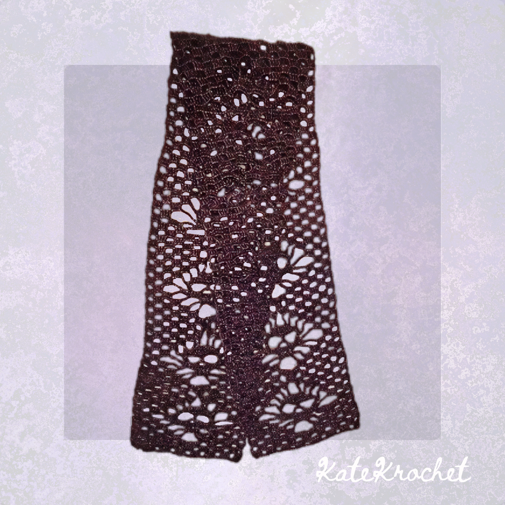 Crocheted Skull Scarf