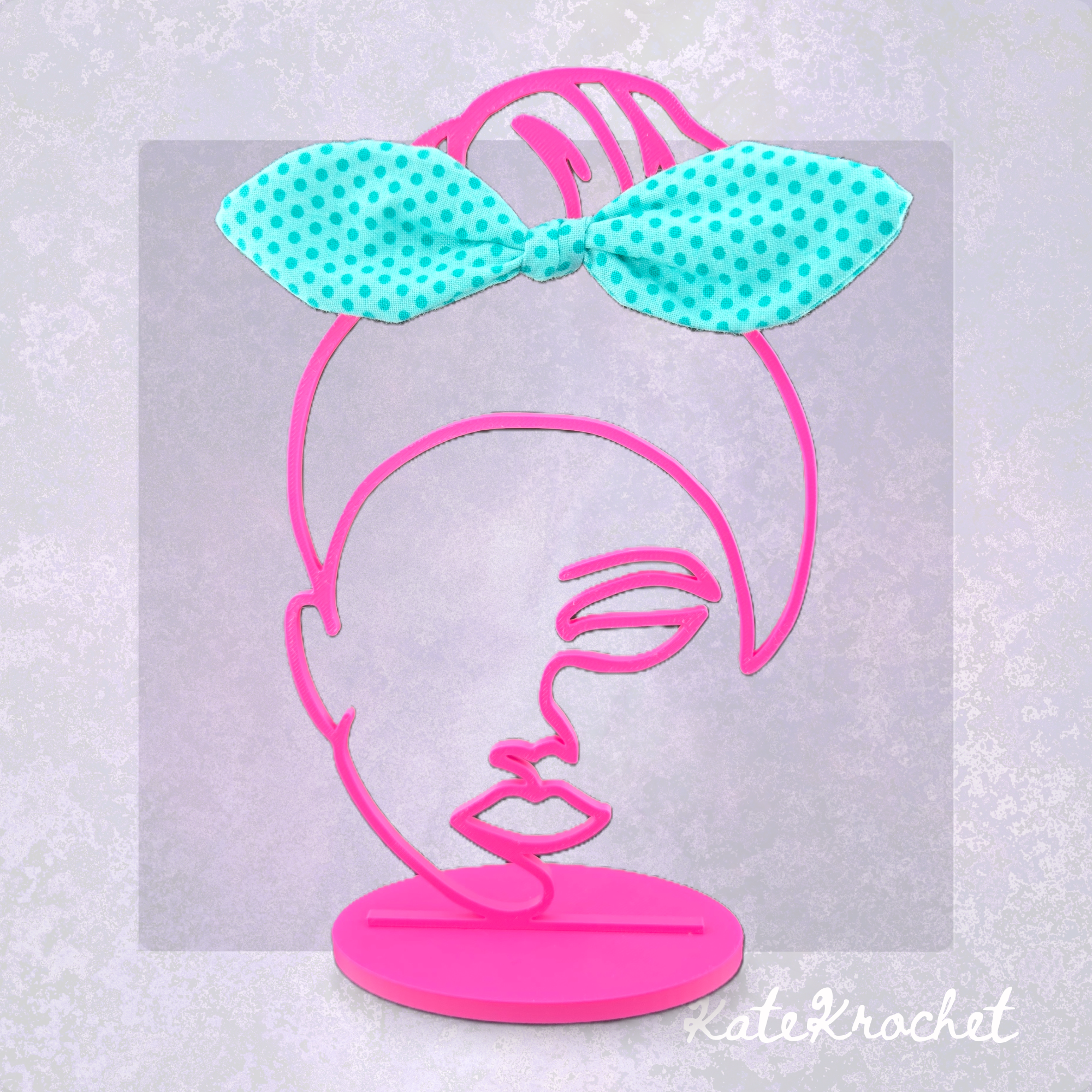 Handmade Green Polka Dots Bow Hair Tie by KateKrochet