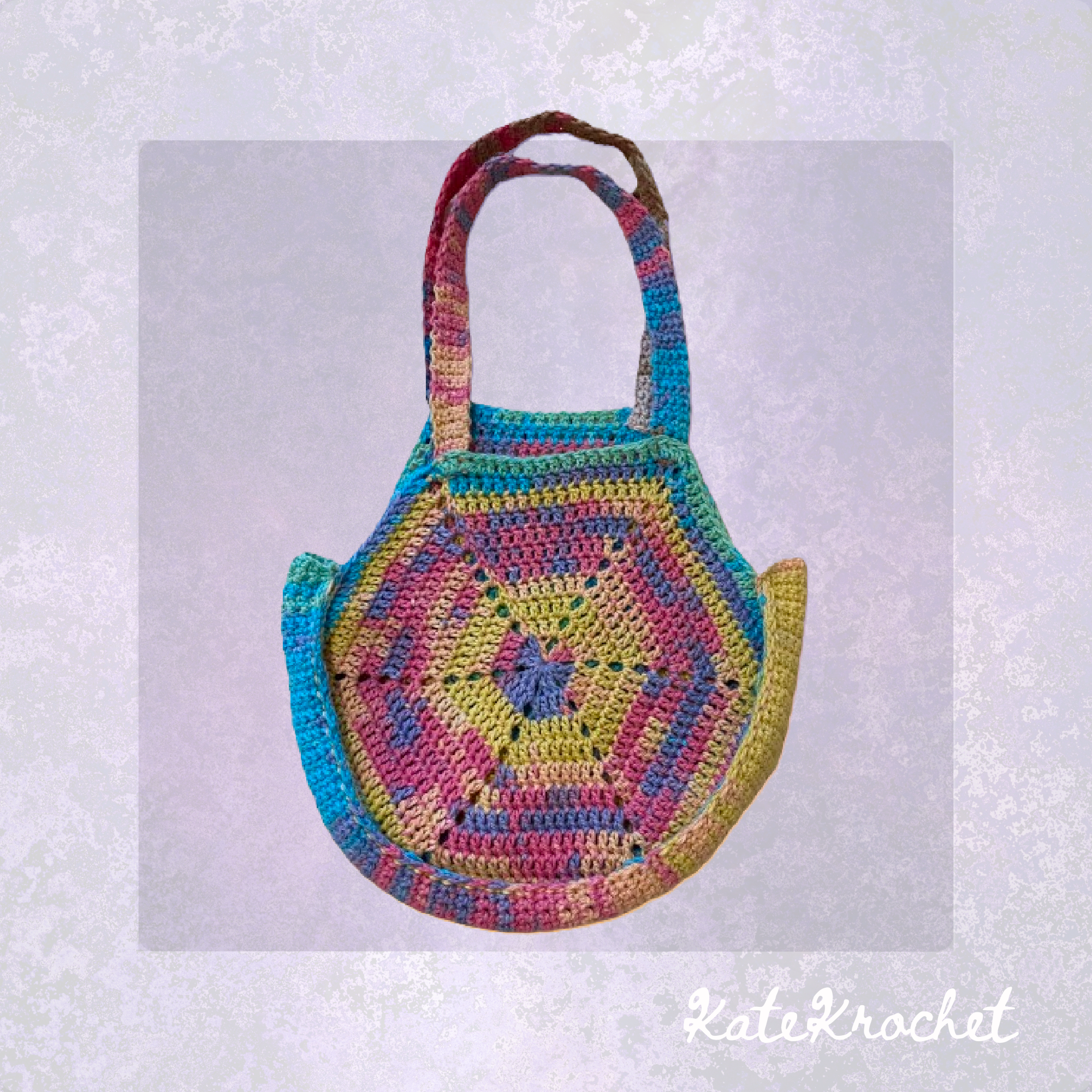 Crocheted Hexagon Beach Bag