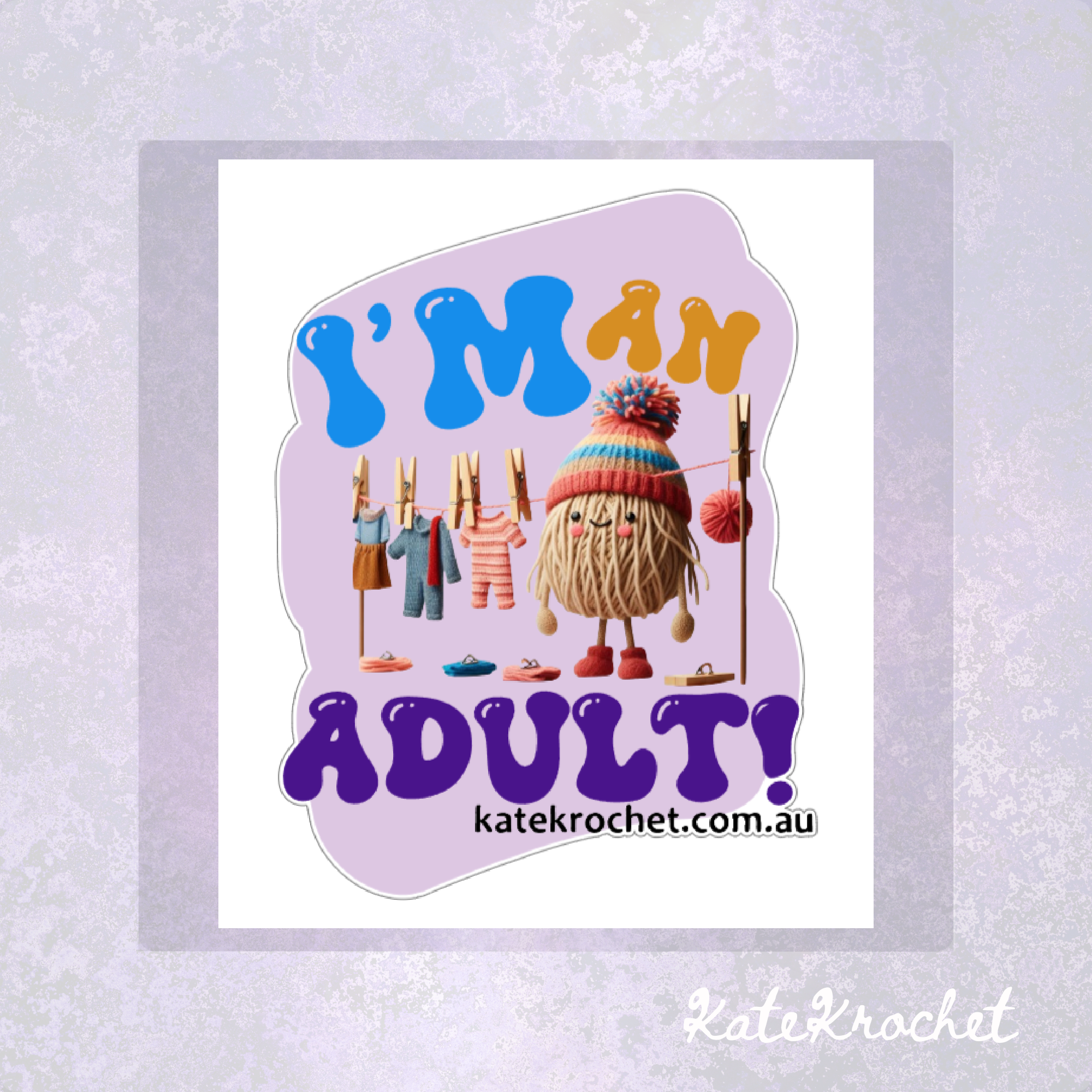 KateKrochet Adults Only Sticker Sheet