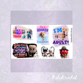 KateKrochet Adults Only Sticker Sheet