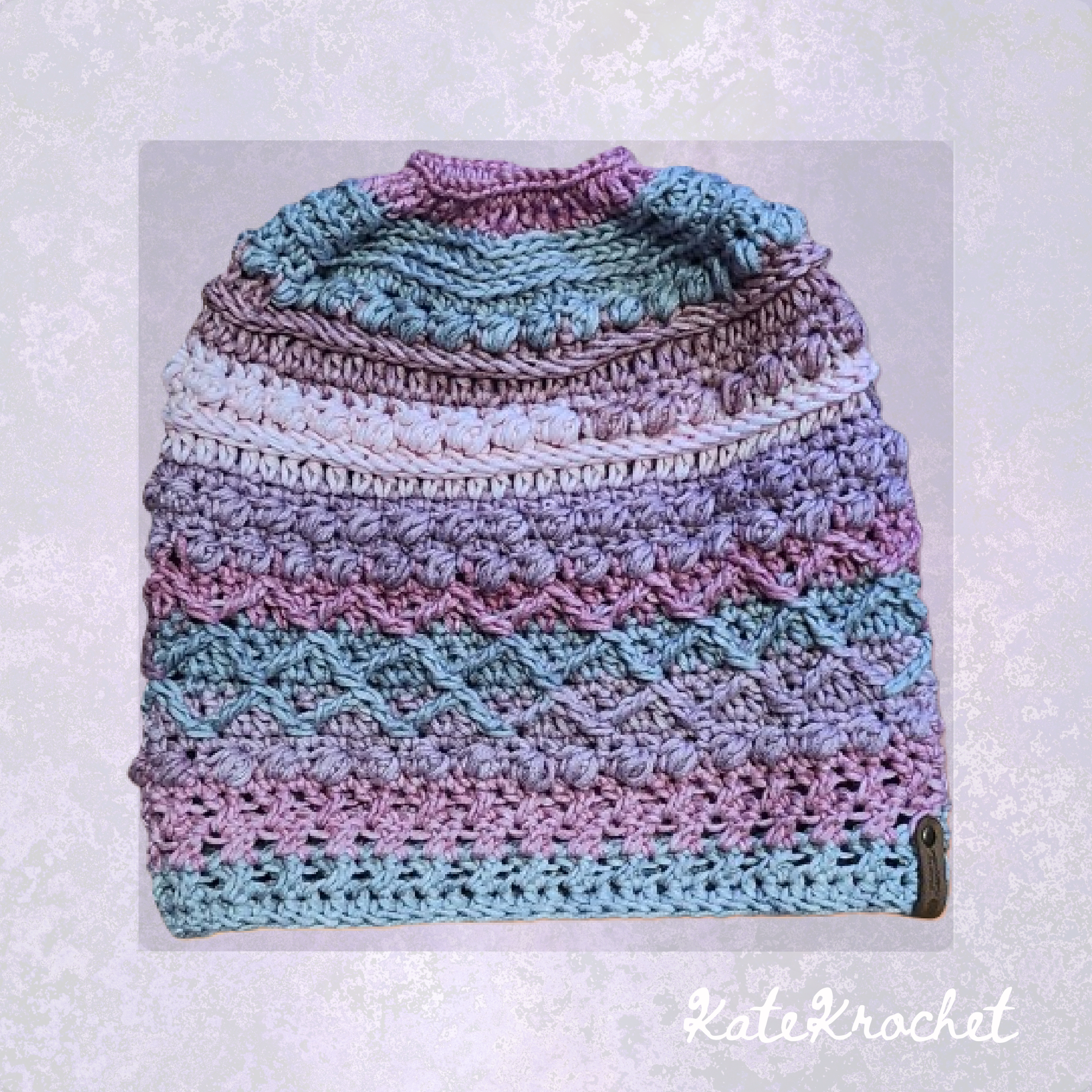 Messy Bun Boho Beanie