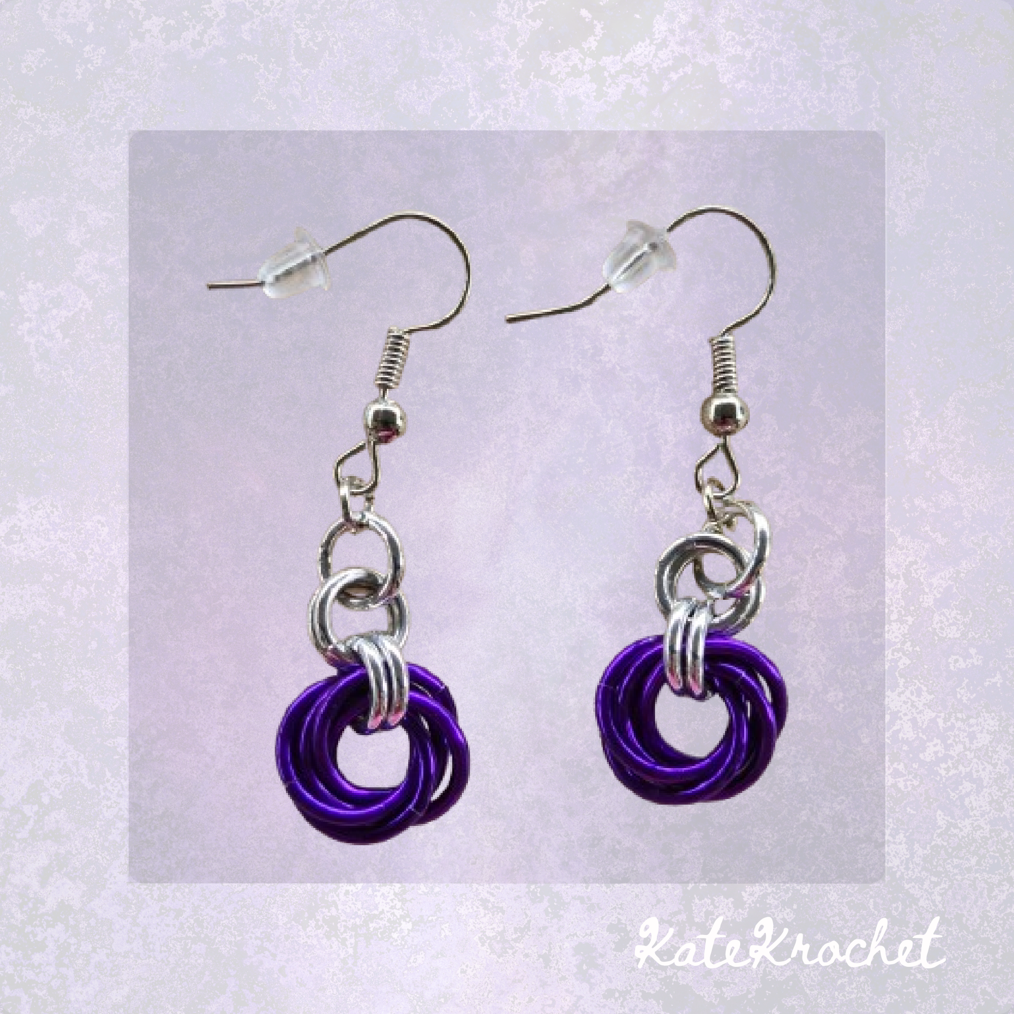 Mobius Flower Chainmaille Earrings