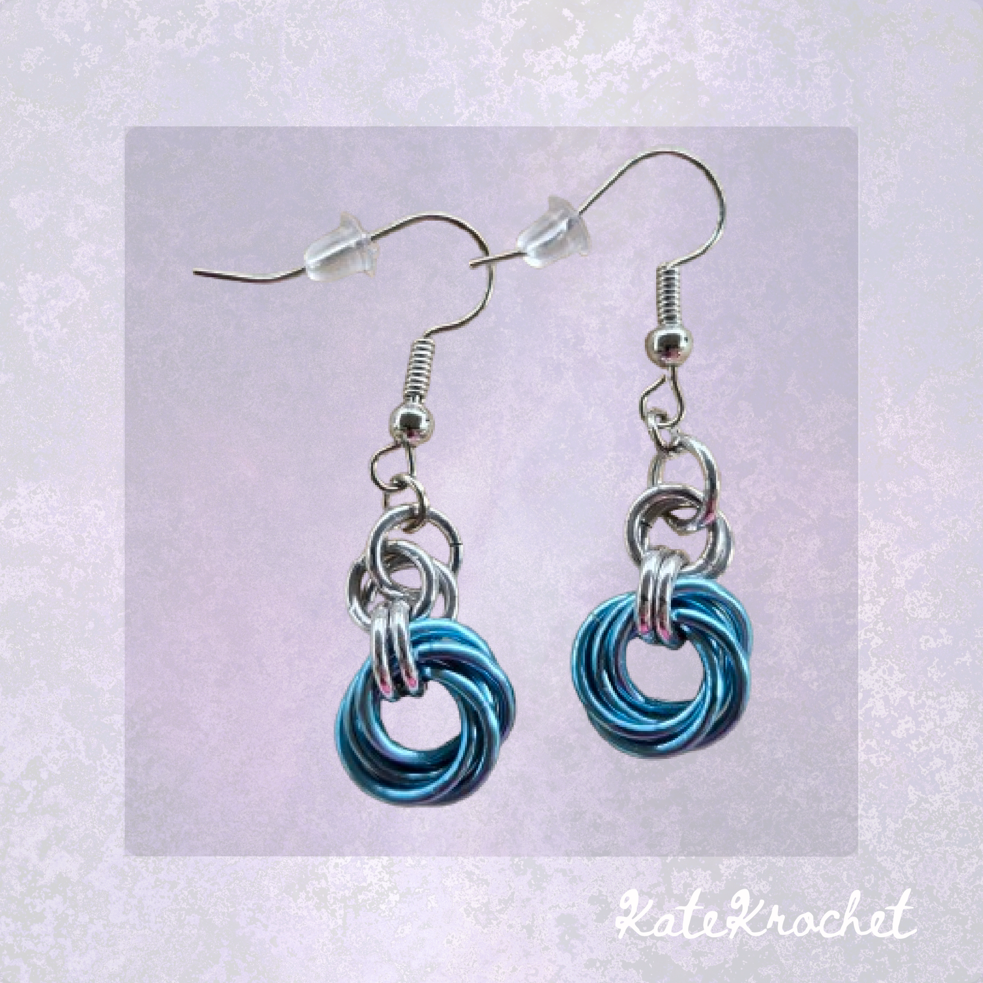 Mobius Flower Chainmaille Earrings
