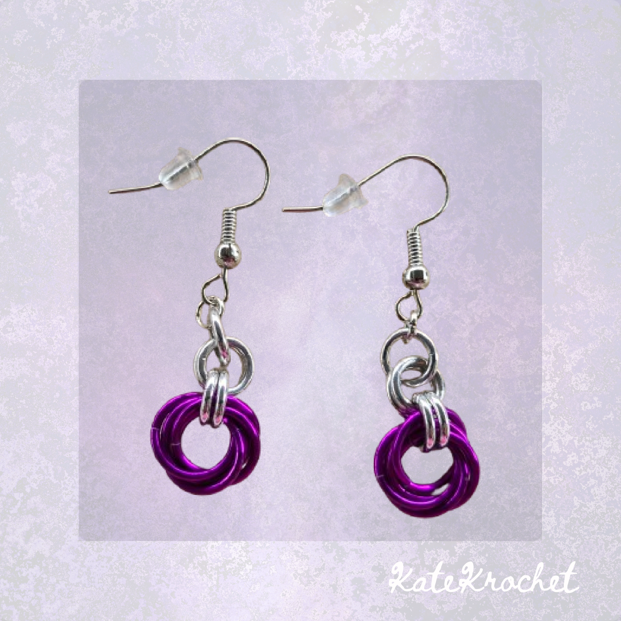 Mobius Flower Chainmaille Earrings