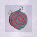 Pink and Blue Spiral Coin Purse