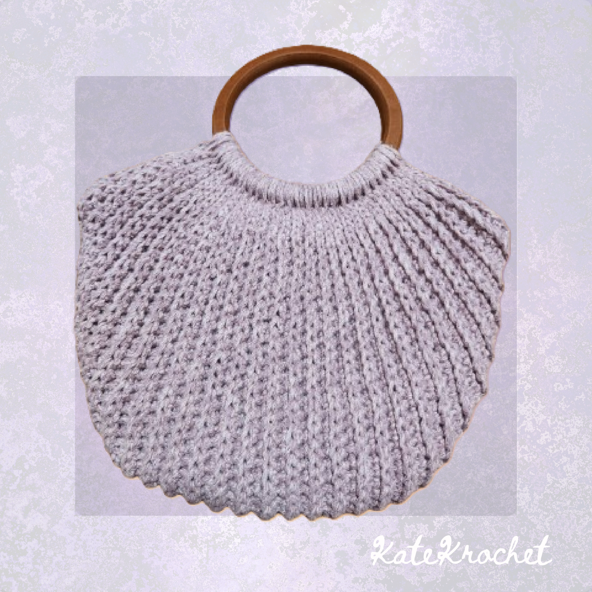 Handmade Ribbed Shell Lined Bag