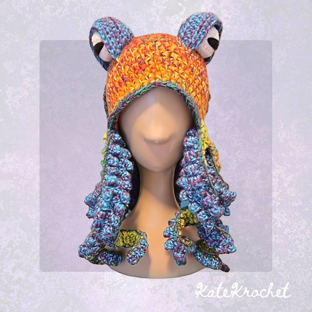 Twisted Kraken Hat - Purple and Blue Tentacles