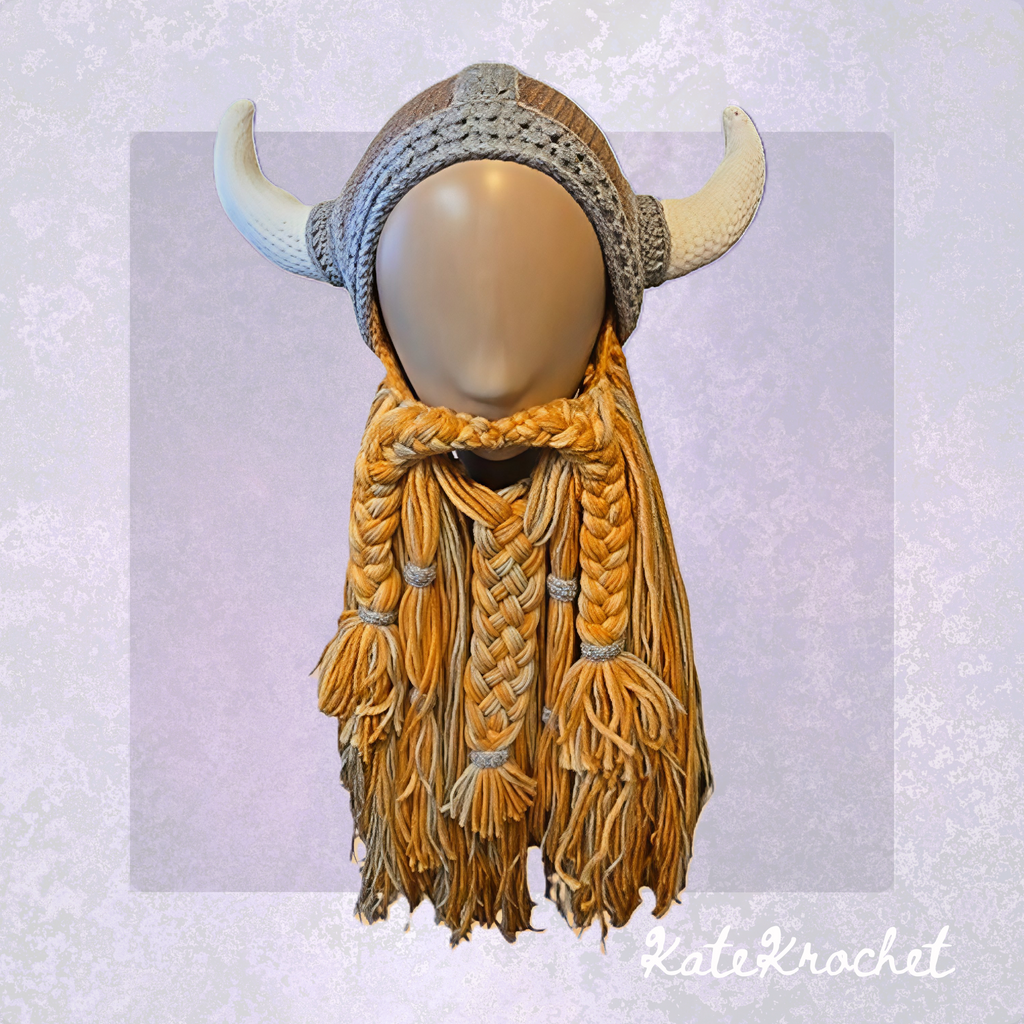 Viking Helmet with Detachable Ginger Beard